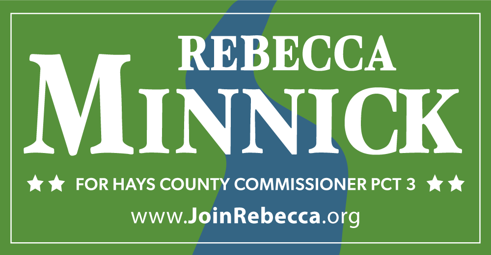 Rebecca Minnick For Hays County Commissioner Pct 3 Logo